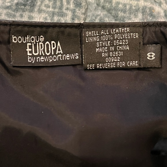 Vintage 90s 100% Leather Skirt - Picture 3 of 5